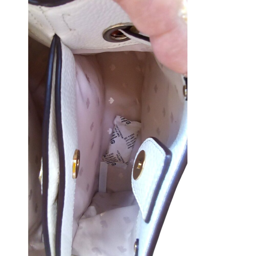 Kate Spade NEW Marti Canvas & Leather Striped Bucket Bag $359 - Picture 6 of 8